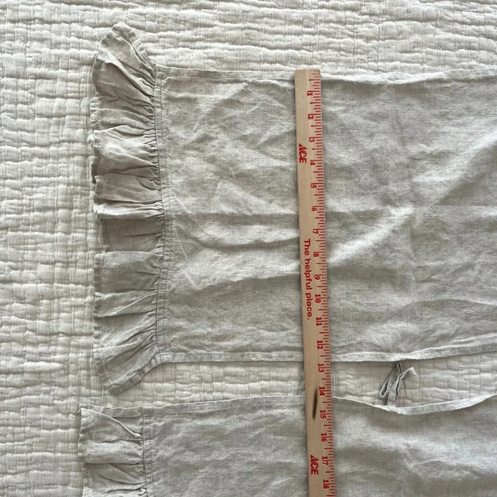 2 100% Linen‎ Ruffle Kitchen Towels